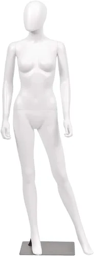 Miniatura 9 de Giantex Maniquí femenino de cuerpo completo de 70 pulgadas, forma de vestido de tamaño real con cabeza giratoria de 360°, diseño desmontable
