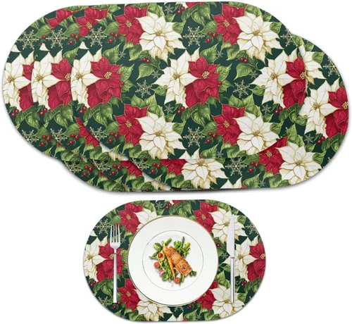 Miniatura 49 de Ghost Placemats Set of 2 Wipeable Faux Leather 12X18 Inch Waterproof Non-Slip Mats Spooky Table Decor Heat Resistant for Scary Dinner Party Fantasma