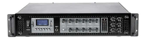 Rockville RCS2-320-6 Amplificador Comercial de 320W de 6 Zonas Estéreo/Mono 70V, Bluetooth, USB/SD, Entrada Óptica, Perfecto para Restaurantes,