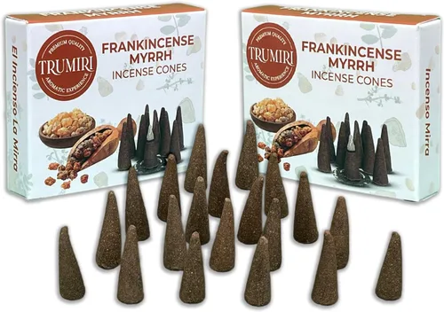 Miniatura 36 de TRUMIRI Incienso ámbar – Paquete de 20 conos (2 x 10) – Incienso de cono perfumado