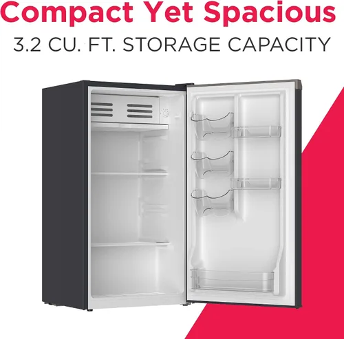 Miniatura 3 de Frigidaire Mini refrigerador, compartimento compacto para congelador, control de termostato ajustable, puerta reversible, serie contemporánea, 3.2