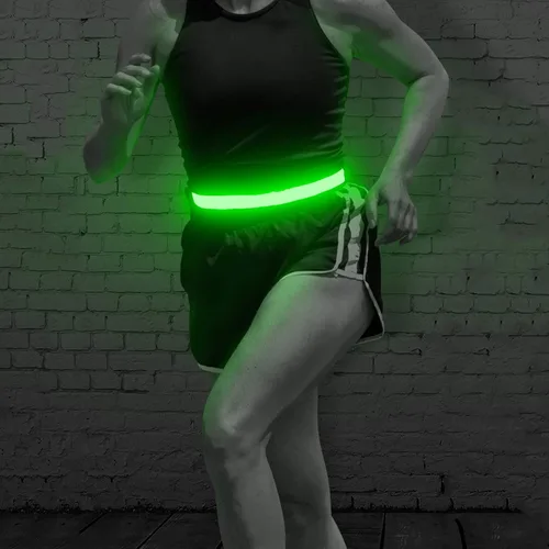 Miniatura 14 de BSEEN Cinturón LED para correr, cintura LED reflectante recargable por USB, cinturón de luz de seguridad intermitente para corredores, corredores