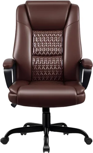Miniatura 12 de OFIKA Silla de Oficina para el Hogar, Silla Grande y Alta de 400 LBS Diseño de Servicio Pesado, Cojín Ergonómico de Respaldo Alto Soporte Lumbar Gris