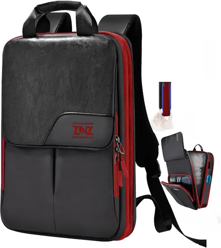 Miniatura 9 de ZINZ Mochila delgada y expandible para laptop de 15.6, 16, 17 pulgadas, mochila de viaje de negocios, resistente al agua, para hombres y mujeres