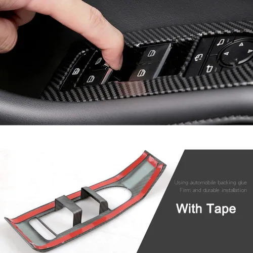 Miniatura 4 de AOKIO Compatible con Mazda 3 2020 2021 2022 2023 2024 2025 Accesorios Panel de Interruptor de Ventana de Puerta Cubierta Moldura de Botón de Control