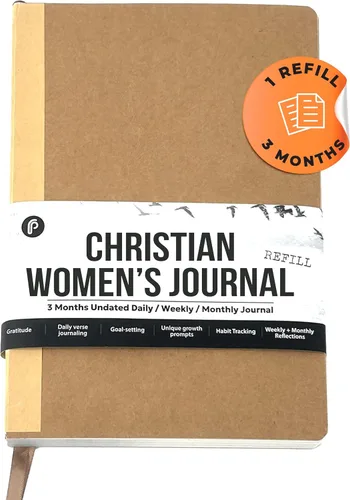 Miniatura 15 de Prazoli - Diario bíblico cristiano de piel, cuaderno de estudio de las escrituras, agenda, devocional diario, sin fecha, regalos religiosos