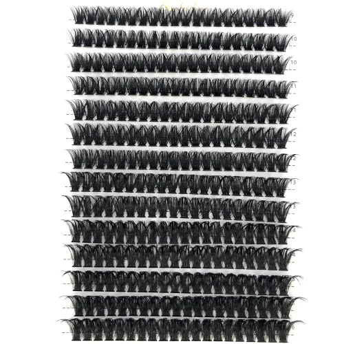 Miniatura 3 de 30D/40D/50D/60D/80D Pestañas de visón 280 Paquetes Extensión de pestañas naturales 3D Rusia Volumen Individual Pestañas en racimo Maquillaje