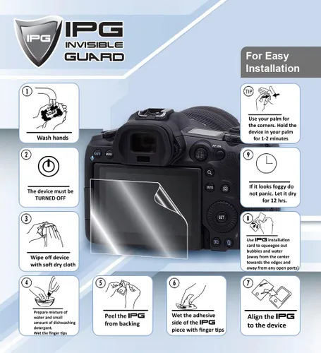 Miniatura 4 de IPG Protector de pantalla para cámara Rove R2-4K Dash Cam (2 unidades) Protector de pantalla invisible de hidrogel - Calidad HD/Autocuración/Libre