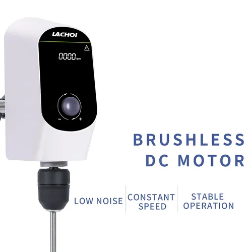 Miniatura 5 de Mezclador agitador eléctrico de arriba de 100-2000 RPM Max.20L (H₂O) Pantalla LCD Mezclador digital agitador superior 10000mPas Potente mezclador