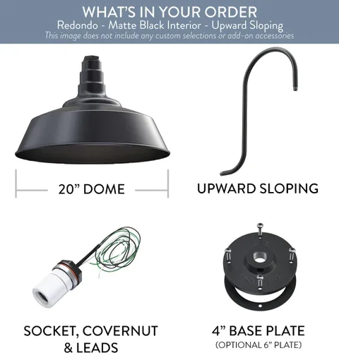 Miniatura 9 de Steel Lighting Co. Lámpara grande de granero para exteriores, con cuello de cisne, fabricada en Estados Unidos con acero de calibre 18, cúpula de 20
