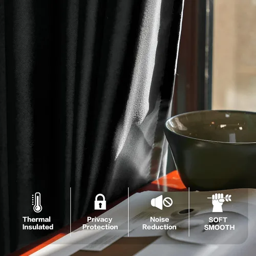 Miniatura 6 de HUTO Cortinas Plisadas de Pinzas Opacas con Aislamiento Térmico para Oscurecer la Habitación, Panel de Tratamiento de Ventana para Sala de Estar