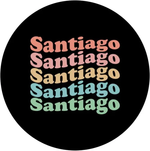 Miniatura 3 de Vintage 70's Chile Hippie City - Retro Santiago PopSockets Swappable PopGrip