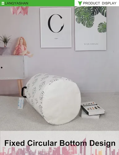 Miniatura 7 de Canasta Langyashan de almacenamiento, plegable, organizador de tela de lona, para dormitorio, ropa, habitación del bebé, juguetes y de regalo León