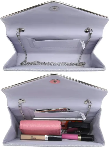 Miniatura 6 de Dasein Bolsos de mano brillantes para mujer, bolsos de noche, bolsos de boda, cóctel, graduación, fiesta, embragues