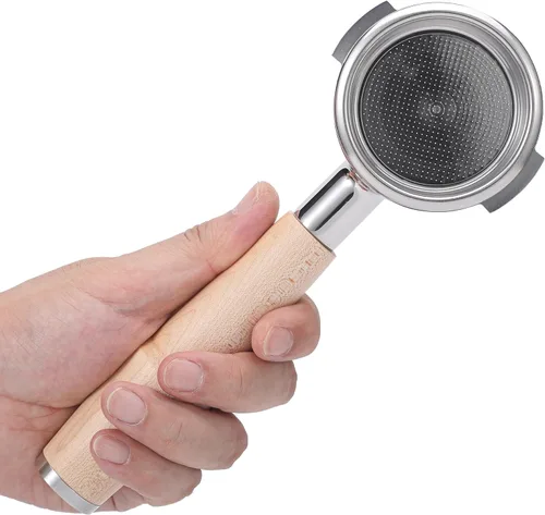 Miniatura 8 de 58mm Portafiltro sin fondo para cabeza de grupo E61 Portafiltro desnudo de grado profesional de barista Compatible con Rocket, Lelit, Ascaso