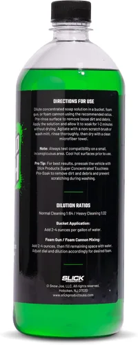 Miniatura 2 de Slick Products Total Off-Road Wash Super Concentrate – Jabón espumoso espeso para lavado de vehículos todo terreno con fórmula híbrido-cerámica
