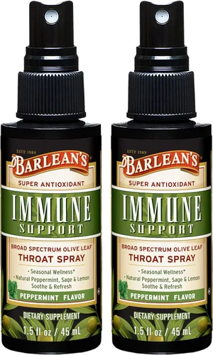 Miniatura 12 de Barlean's Suplemento líquido de apoyo inmunológico con complejo de hoja de olivo de menta, 95 mg de antioxidantes de oleuropeína, 8 onzas