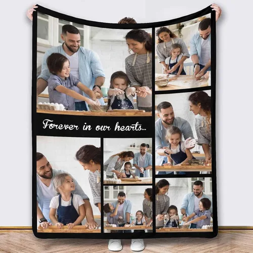 Miniatura 29 de Mantas de fotos, 5 fotos, mantas y mantas personalizadas, manta de fotos personalizada, regalos para familiares, amigos, hombres, mujeres y niños
