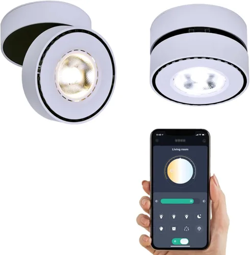 Miniatura 8 de Foco de techo LED regulable – 360° ajustable en superficie de atenuación de 12 W COB iluminación de techo interior Downlight de pared de aluminio
