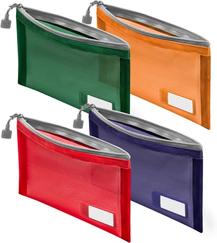 Miniatura 8 de Set & Done Onama Flexi - Bolsa de almacenamiento de nailon transparente duradera con pestaña para nombre para maquillaje, viajes, bolsa de pañales