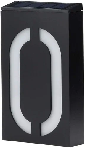 Luz solar LED de número de casa, números de jardín, letrero de dirección alimentado por energía solar, placas LED iluminadas al aire libre y arte de