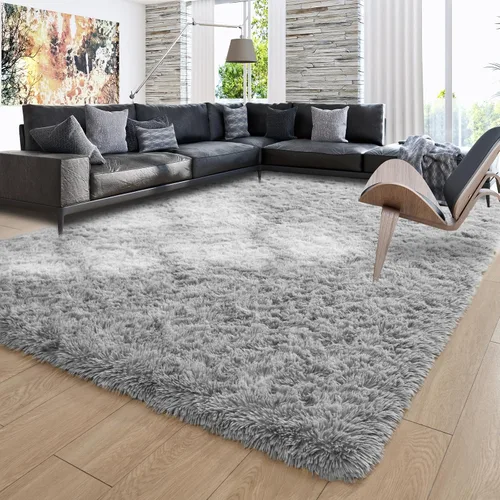 Miniatura 36 de Ompaa Alfombra esponjosa, alfombra mullida súper suave para dormitorio, sala de estar, alfombra grande de felpa de 6 x 9 pies, alfombra de pelo