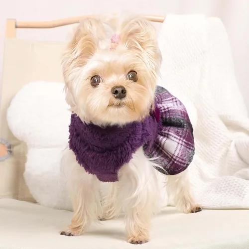 Miniatura 3 de Suéter para Perro Ropa de Invierno para Perros Pequeños para Niños y Niñas Vestido de Otoño para Cachorros de Felpa Caliente Suéteres de Chihuahua