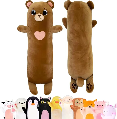 Miniatura 7 de Almohada de cuerpo de cordero de peluche Cuddle Paws para niños Almohada larga de peluche para abrazar Juguete suave para abrazar Regalo