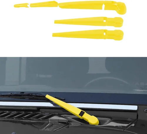 Miniatura 14 de RAZPOY JK Limpiaparabrisas frontal y trasero, 3 piezas, compatible con Jeep Wrangler JK JKU 2007-2017, azul