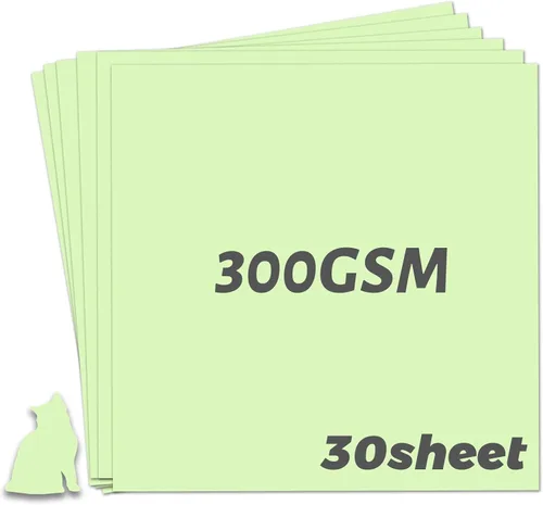 Miniatura 12 de YINUOYOUJIA Cartulina 12 x 12 pulgadas Papel grueso 30 hojas, cartulina negra de 250 g/m²/92 lb