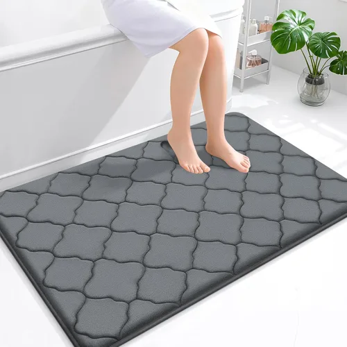 Miniatura 132 de OLANLY Alfombra de Baño de Espuma Viscoelástica de 24 x 16 pulgadas, Ultra Suave y Absorbente, Alfombras de Baño Antideslizantes, Cómodas, Lavables