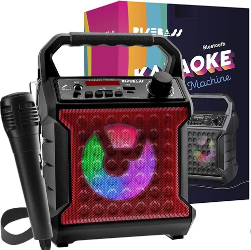 Miniatura 7 de RISEBASS Altavoz Bluetooth de Karaoke para Fiestas con Micrófono – Máquina de Karaoke Inalámbrica Portátil para Fiestas de Interior/Exterior