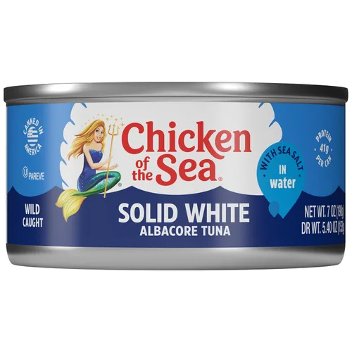Miniatura 16 de Chicken of the Sea Atún blanco sólido prémium en agua, atún capturado en la naturaleza, lata de 5 onzas (paquete de 24)