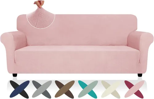 Miniatura 67 de ZNSAYOTX Funda súper elástica para silla (30"-47"), nuevas fundas de silla a rayas para sala de estar, aptas para perros y mascotas, protector