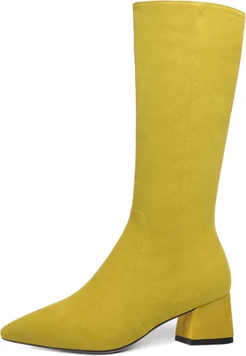 Miniatura 2 de MOVINSTEPS Botas de tacón bajo grueso con cremallera y puntera puntiaguda para mujer, de 2.0 in