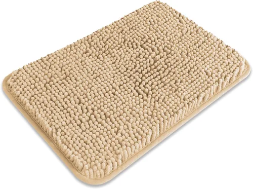 Miniatura 244 de Alfombra de baño pequeña de 12 x 18 pulgadas, lavable y absorbente, antideslizante, alfombra de baño de felpilla gruesa y suave para baño, ducha