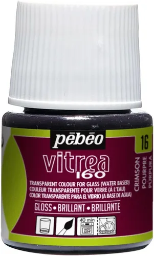 Miniatura 30 de Pebeo Vitrea 160 - Pintura para vidrio brillante, botella de 45 ml - Azul lapislázuli