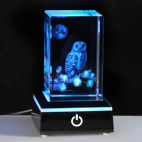 Miniatura 19 de Regalos de delfines de cristal grabados con láser 3D de Qianwei para mujeres y hombres, figuras de vidrio de delfines para decoración de habitación