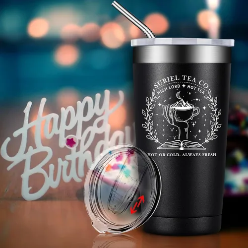 Miniatura 5 de BIRGILT Suriel Tea Co Velaris Taza 20oz - Regalos de Mercancía Acotar para Lectores Amantes de los Libros Mujeres - Taza de A Court of Thorns and