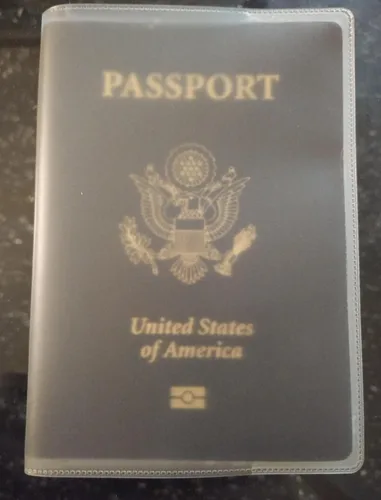 Miniatura 4 de Funda transparente esmerilada para pasaporte, organizador de tarjetas de identificación, protector de viaje (1 transparente + 1 esmerilado)