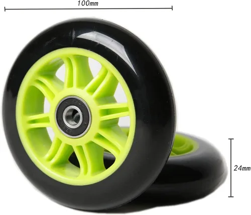 Miniatura 2 de FREEDARE Ruedas de repuesto para scooter de 3.937 in con rodamientos para patada