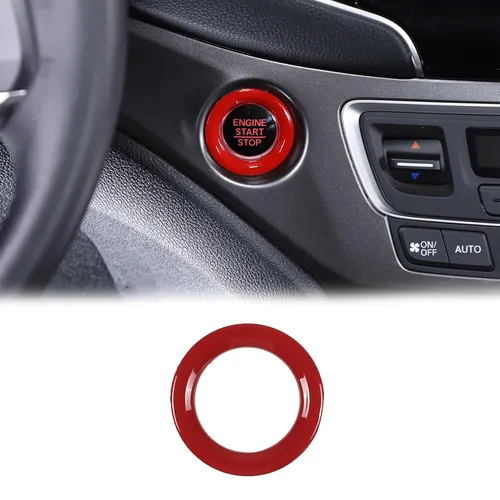 Miniatura 9 de Marco del botón del interruptor de arranque del motor para Honda Pilot 2016-2022/Ridgeline 2017-2023/Passport 2019-2023, material ABS, adhesivo
