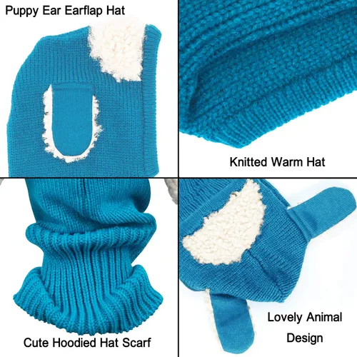 Miniatura 4 de Abrigo para invierno, que incluye gorra, bufanda, capucha y orejeras, para niñas o niños