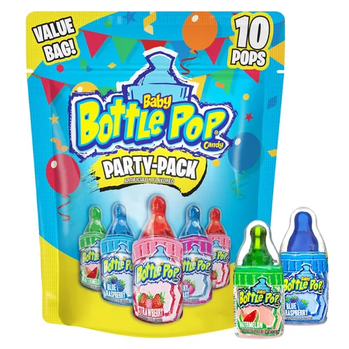 Miniatura 6 de Baby Bottle Pop Paquete rosado de rosa envuelto individualmente -10 con sabor rosado caramelo lollipop lollipop chupadores rosado dulces