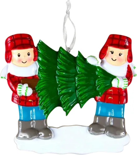 Miniatura 2 de 2025 Adorno de Navidad personalizado para parejas – Regalo personalizado para parejas, recién casados, parejas casadas y comprometidas – Adorno