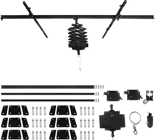Kit completo de sistema de riel de techo Pantograph Studio de 59 x 59 pulgadas con lámpara de techo para fotografía de 16.9-78.7 in, sistema de riel