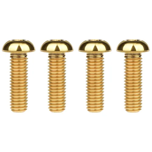 Miniatura 40 de Tornillos de cabeza de botón de titanio M8 15 20 25 30 1.378 in, paquete de 4 (M8x15mm, negro)
