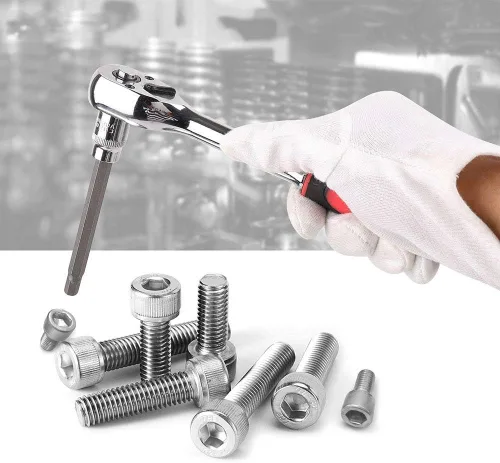 Miniatura 5 de Juego de llaves de vaso extra largas Torx Star Bit 7 piezas T25-T60 CR-V "3/8" Drive 4.331 in (Torx)