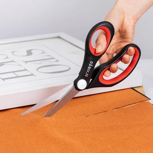 Miniatura 6 de LIVINGO Juego de 4 tijeras multiusos afiladas y resistentes para cocina, cocina, costura, corte, aves, alimentos, papel, manualidades, oficina