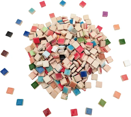 Miniatura 5 de Azulejos de mosaico de cerámica irregulares de color aleatorio de 1.1 lb, para hacer bricolaje, creativos, para platos de bricolaje, macetas